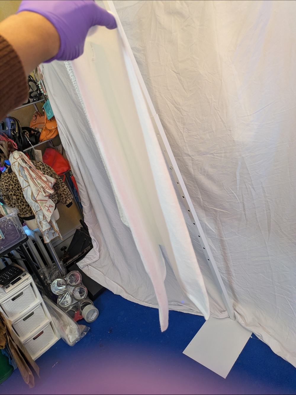 La Fiorentina White Embellished Poncho with Faux Fur Trim - One Size(MSRP: $269) - Picture 10 of 10